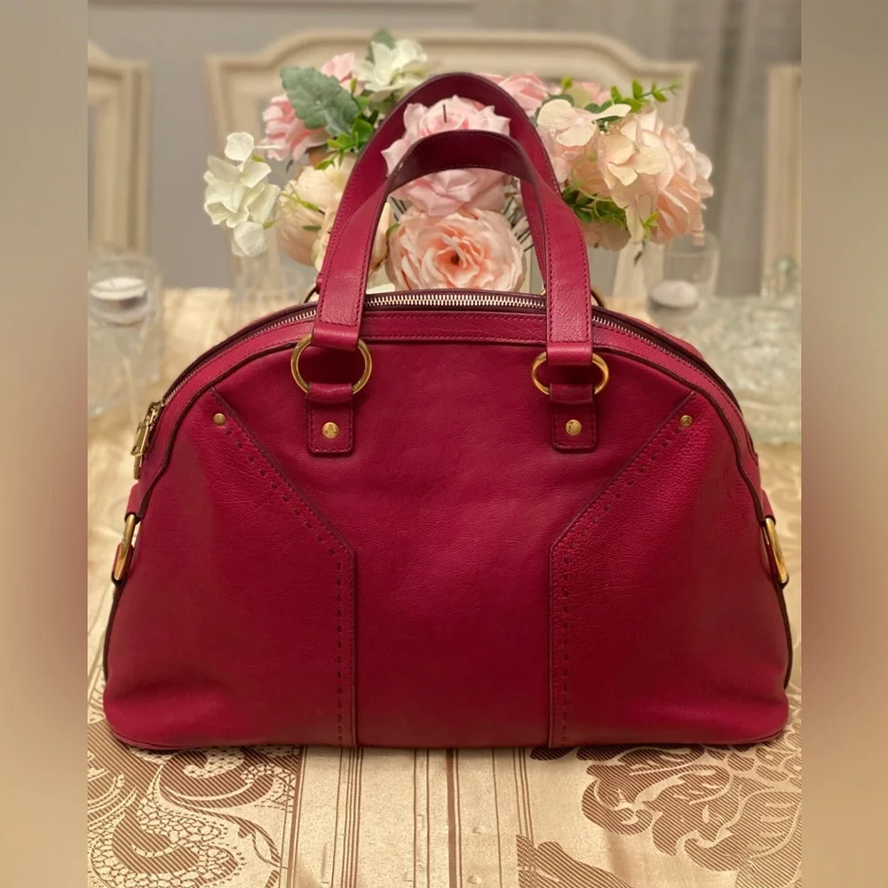 YSL bowling style leather bag